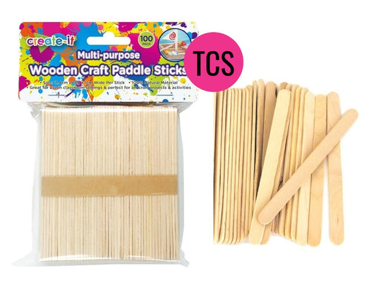 Wooden Craft Sticks (100Pk)