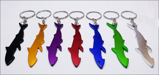 Aluminium Shark Bottle Opener Keyring