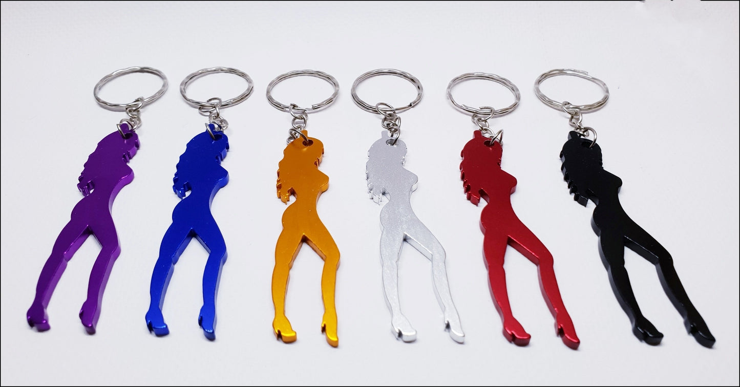 Diva Aluminium Bottle Opener Keyring