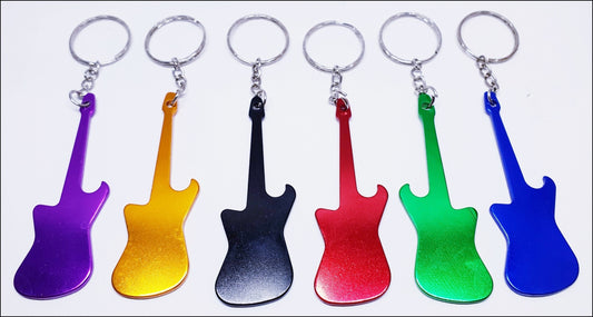 Aluminium Guitar Bottle Opener Keyring