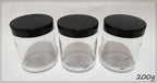 Clear Tall 200g Plastic Jars