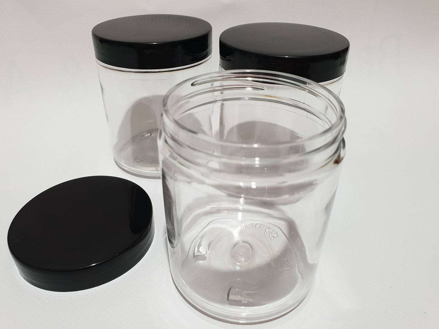 Clear Tall 200g Plastic Jars