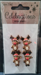 3D Christmas Resin Embellishments