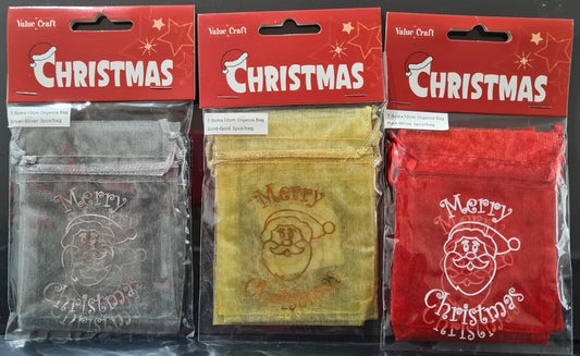 Christmas Organza Bags (3 Pack)
