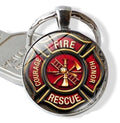 Metal/Glass Fire Fighter Keyring