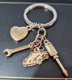 (Car) Metal Tool Charm Keyring for Dad