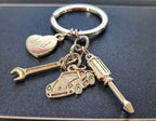 (Car) Metal Tool Charm Keyring for Dad