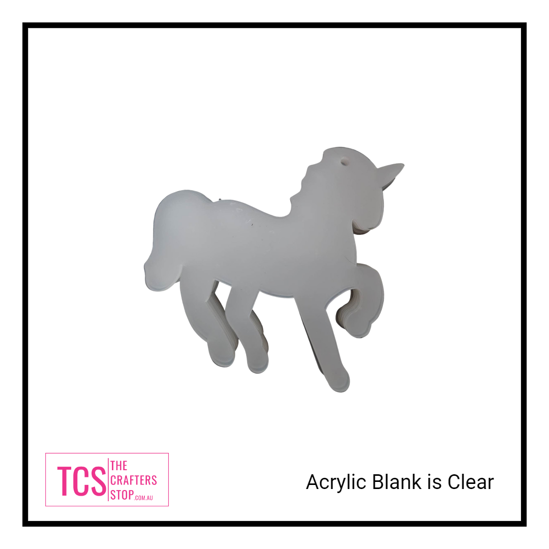 Clear Acrylic Unicorn Blank