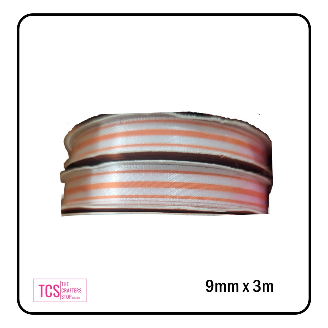 Stripped Decorative Craft Ribbon - 3m