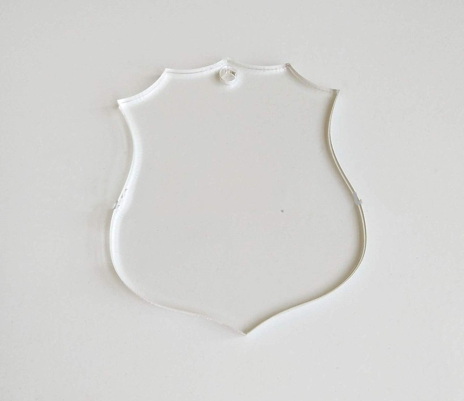 Police Shield Shaped Acrylic Blank