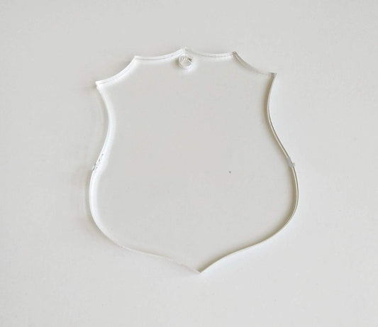 Police Shield Shaped Acrylic Blank