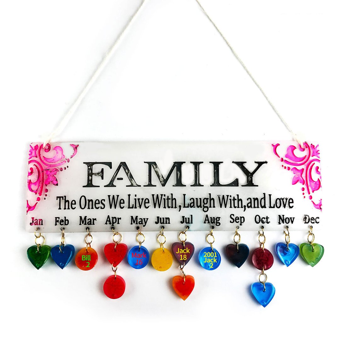 Resin Silicone Hanging Family Birthday Mould