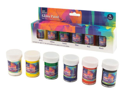 Glass Paint Set of 6 Colours