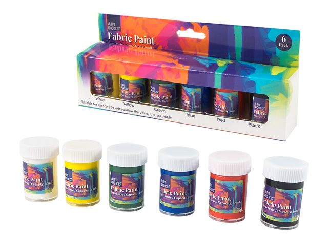 Fabric Paint Set of 6 Colours