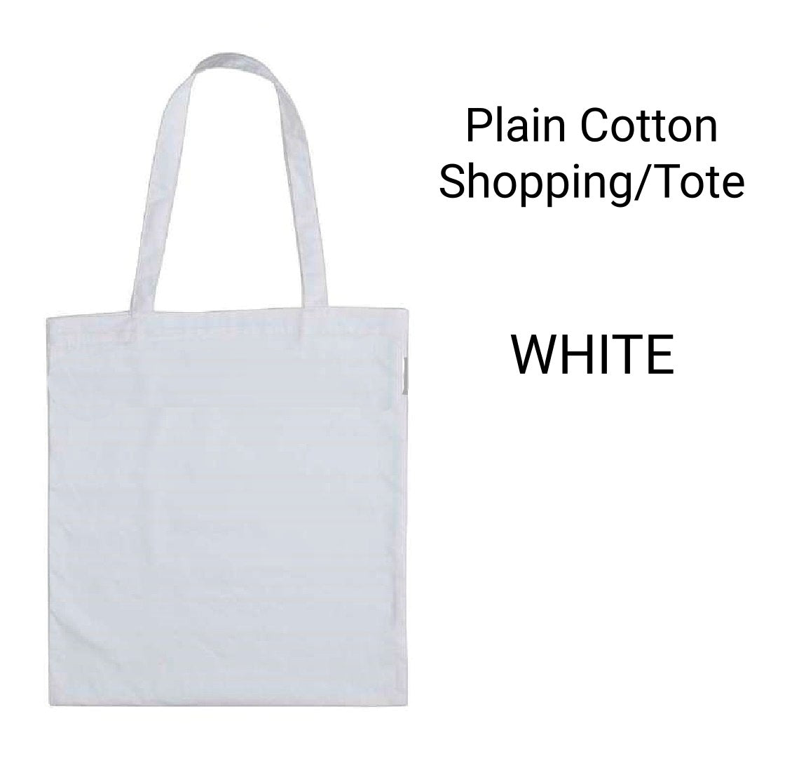 Plain Cotton Shopping Tote Bags Different colours