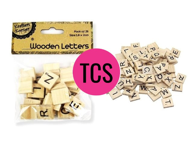 Scrabble Style Wooden Letters