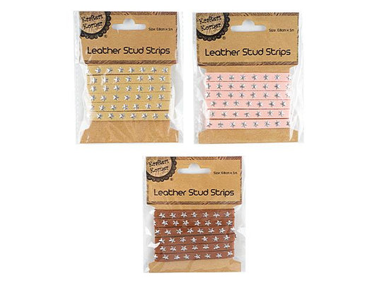 Leather Stud Strips 1m (3 Colours)