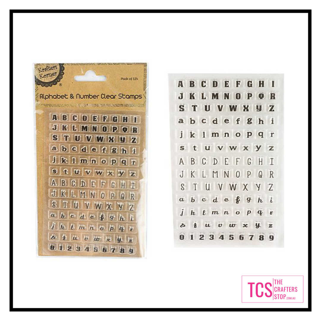Clear Alphabet and Number Stamp Set