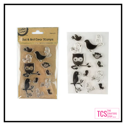 11 Piece Bird and Owl Stamp Set