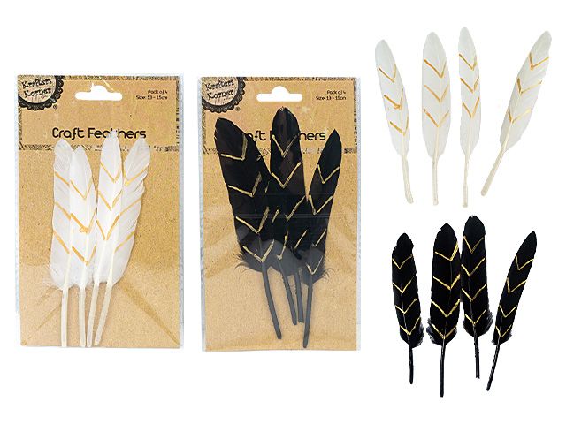Decorative Tribal Print Craft Feathers