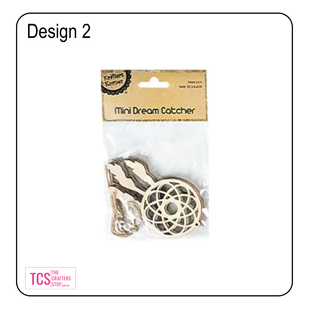 Mini Wooden Dream Catchers (4pk) 6 Designs