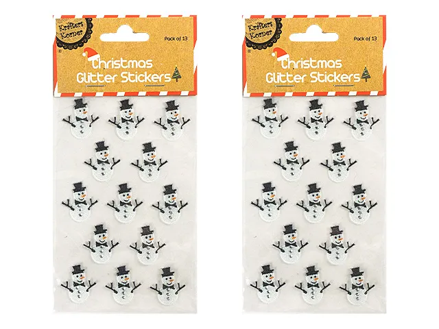Christmas Snowman Sticker Embellishments