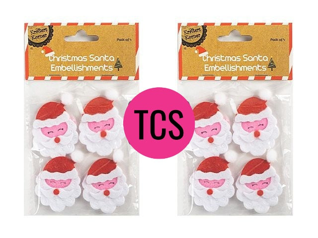 Christmas Santa Embellishments