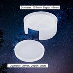 Resin Silicone Round Coaster and Holder Set Mould