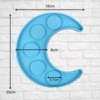 Resin Silicone Half Moon Candle Holder Tray Mould