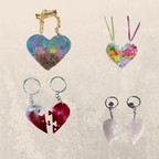 2pce Resin Silicone Split Heart Mould