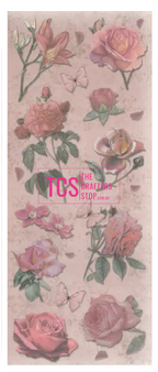 Scrapbooking Embossed Stickers - Floral Designs