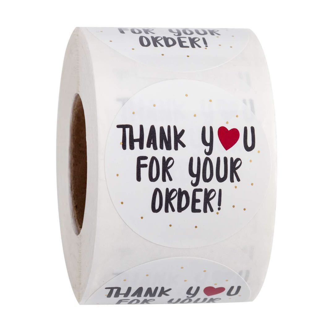 "Thank You" Business Stickers (500pcs or 100pcs)