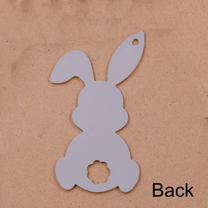 Mirror Acrylic Easter Bunny Blank