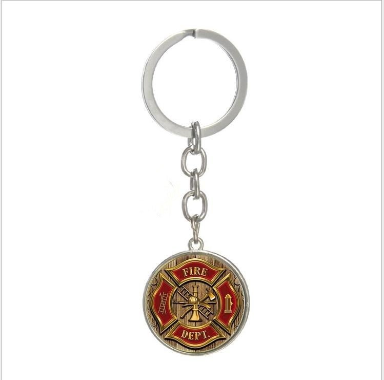 Fire Fighter Metal Keyrings