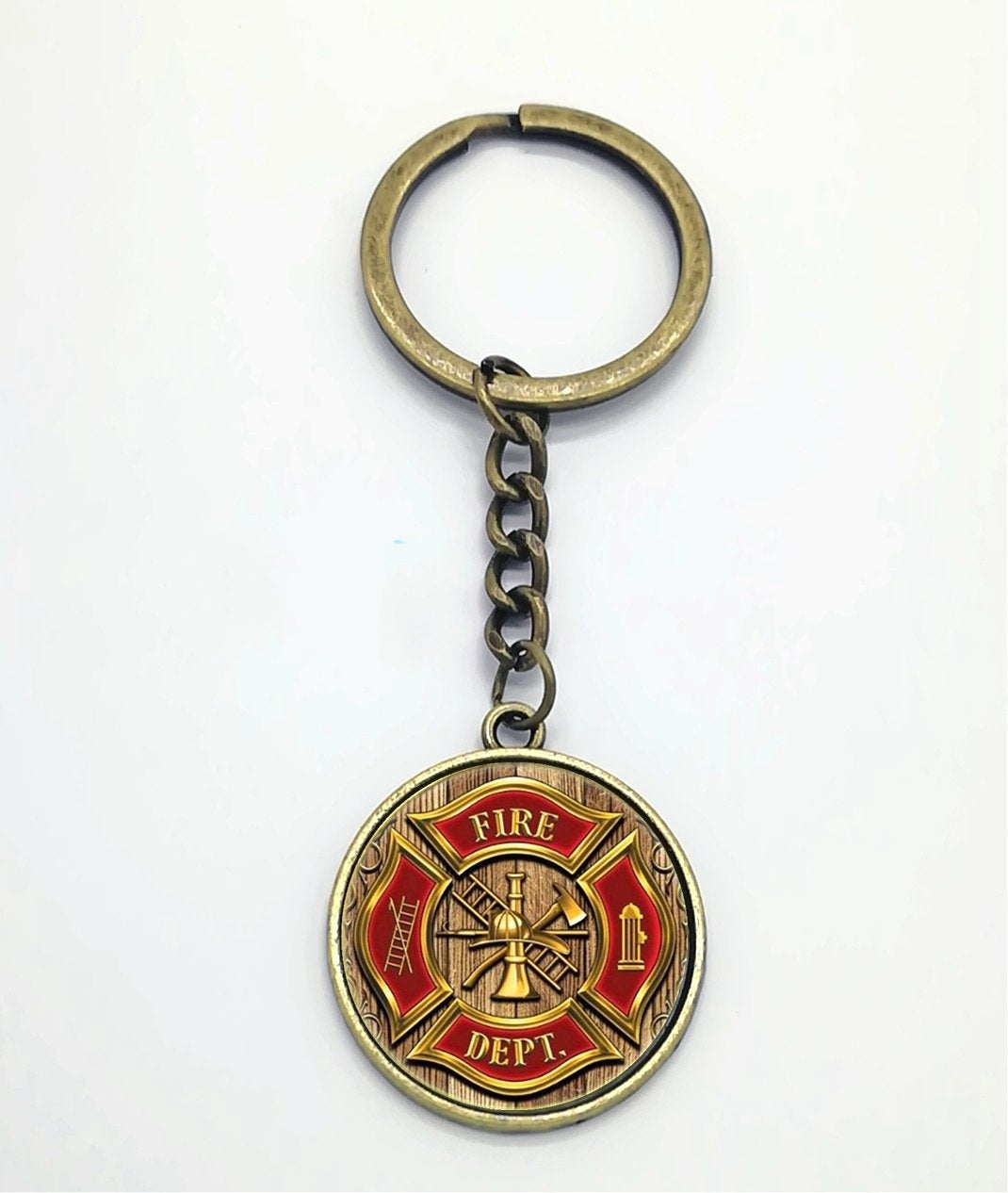 Fire Fighter Metal Keyrings