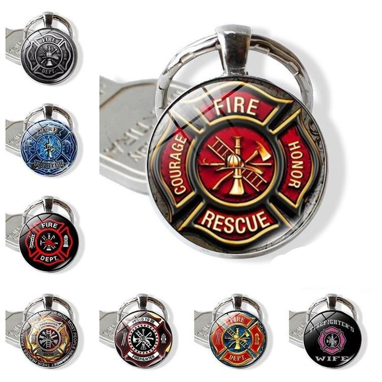 Metal/Glass Fire Fighter Keyring – The Crafters Stop