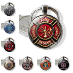 Metal/Glass Fire Fighter Keyring