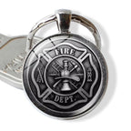 Metal/Glass Fire Fighter Keyring