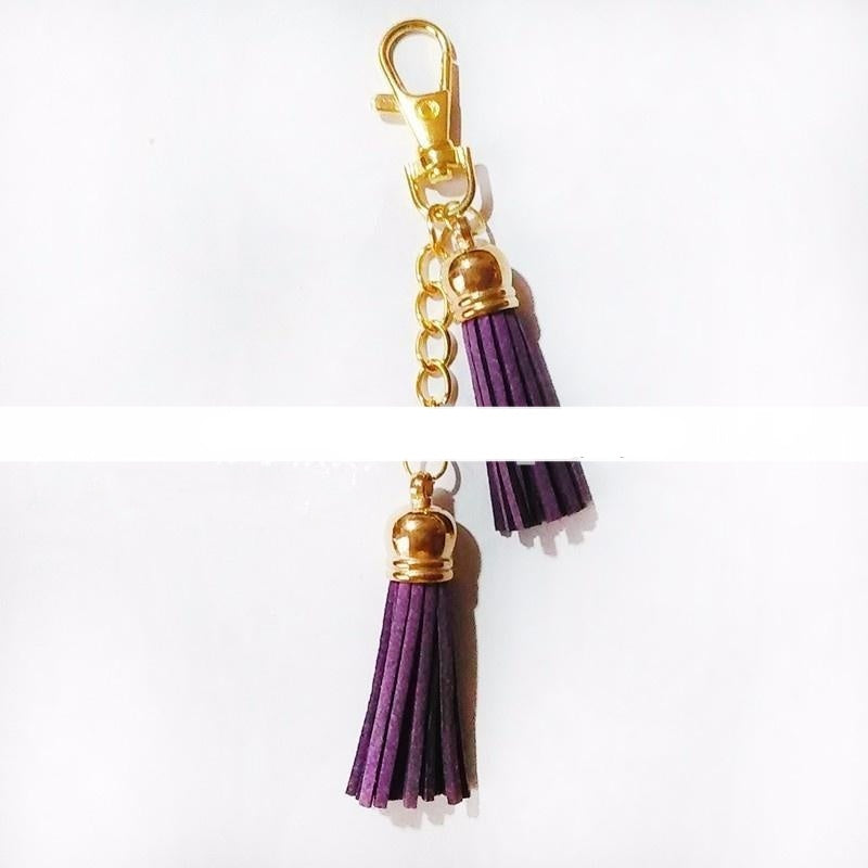 Double Tassel Gold Ladies Keyring