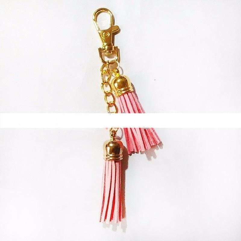 Double Tassel Gold Ladies Keyring