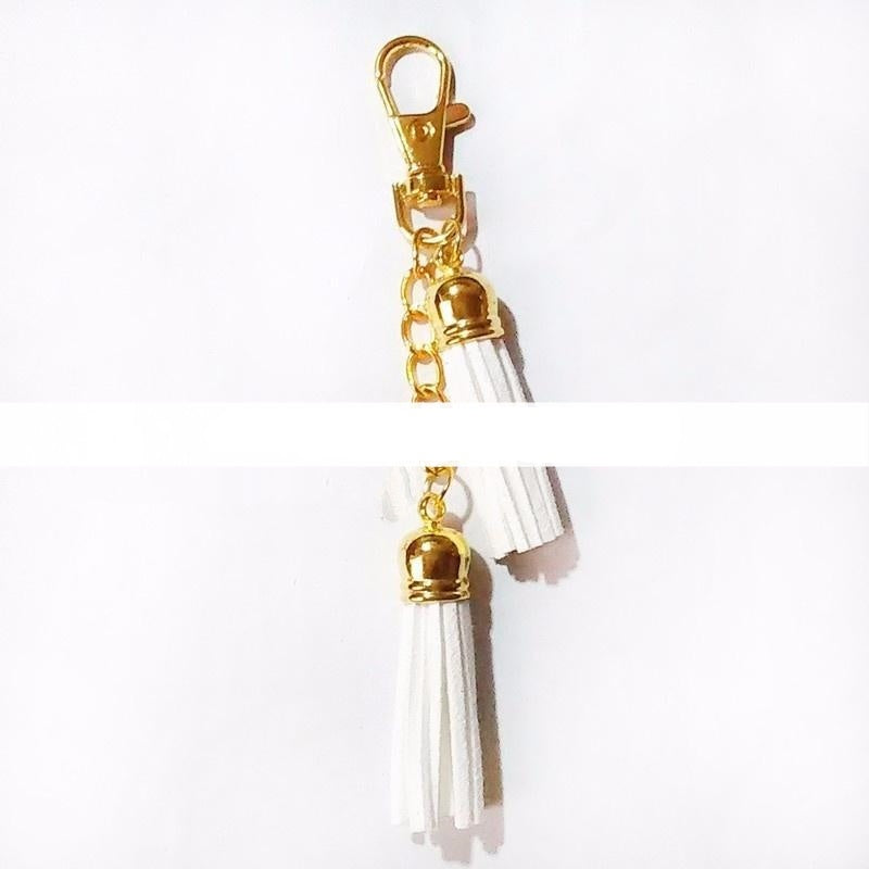 Double Tassel Gold Ladies Keyring