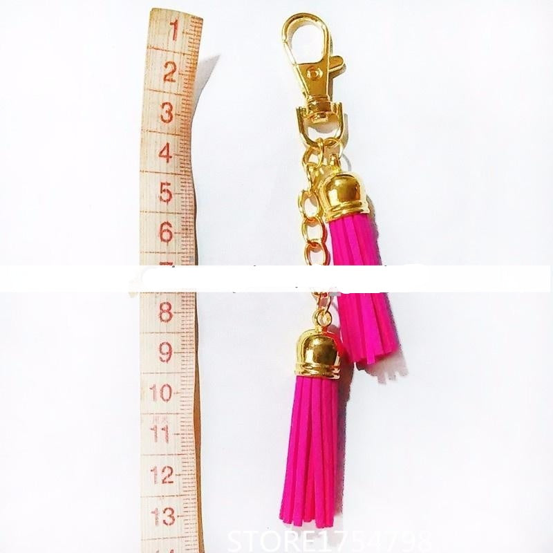 Double Tassel Gold Ladies Keyring