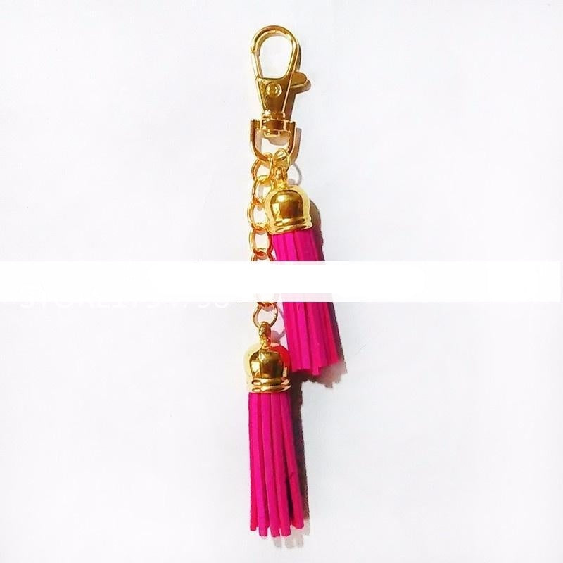 Double Tassel Gold Ladies Keyring