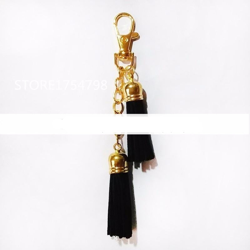 Double Tassel Gold Ladies Keyring