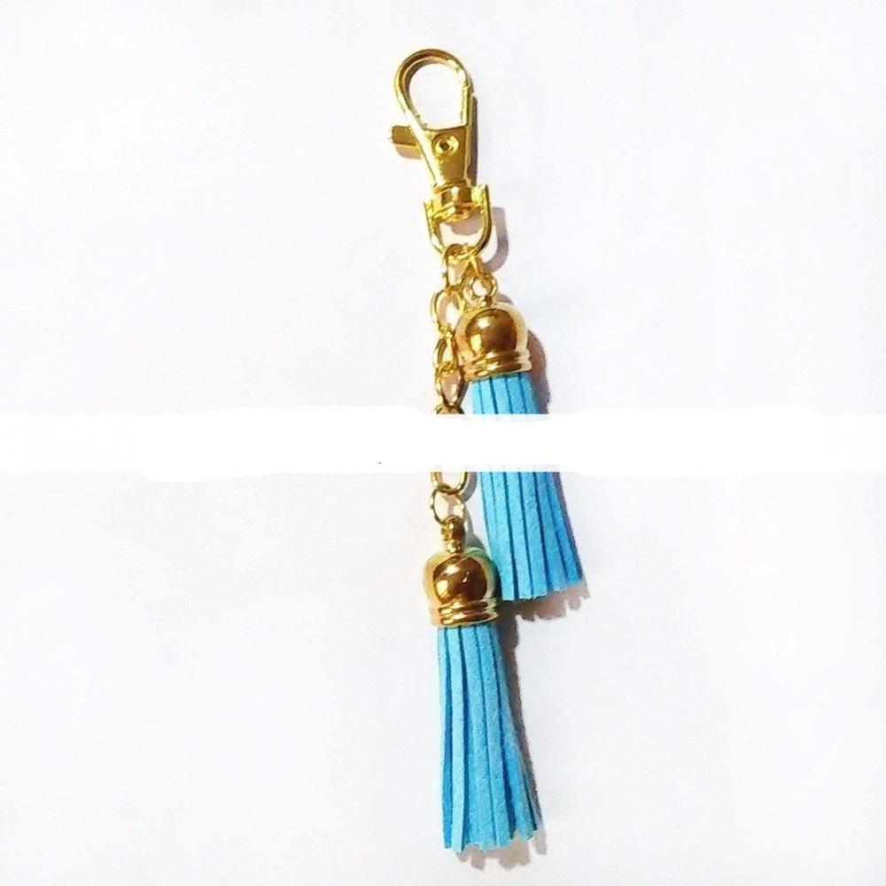 Double Tassel Gold Ladies Keyring