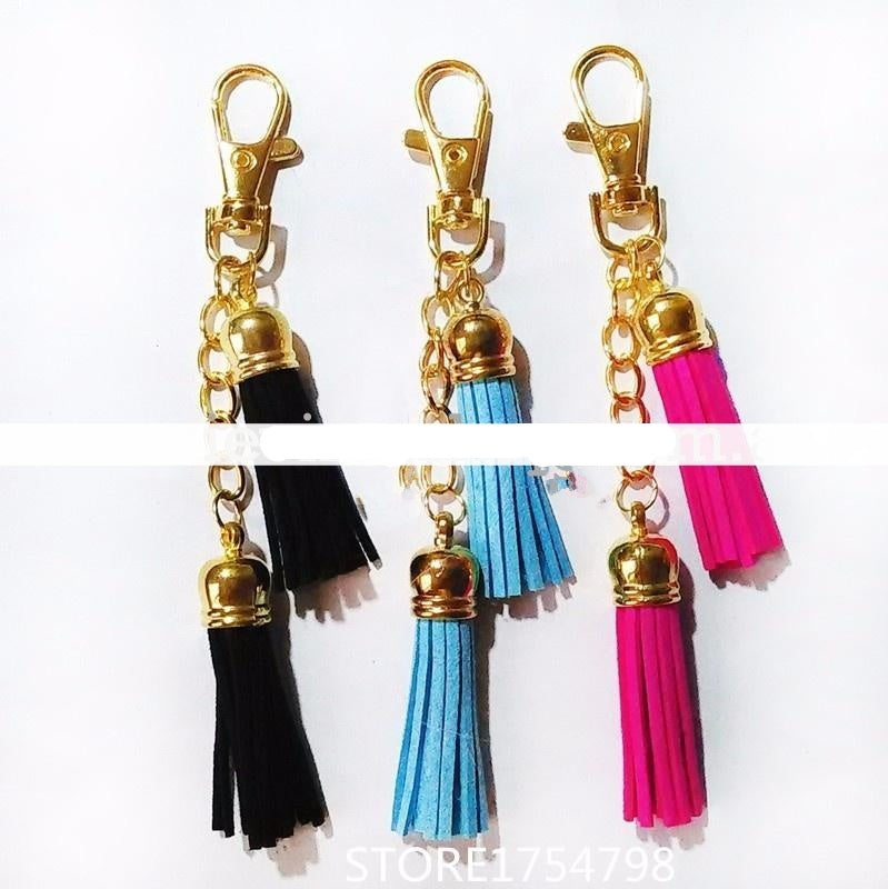 Double Tassel Gold Ladies Keyring