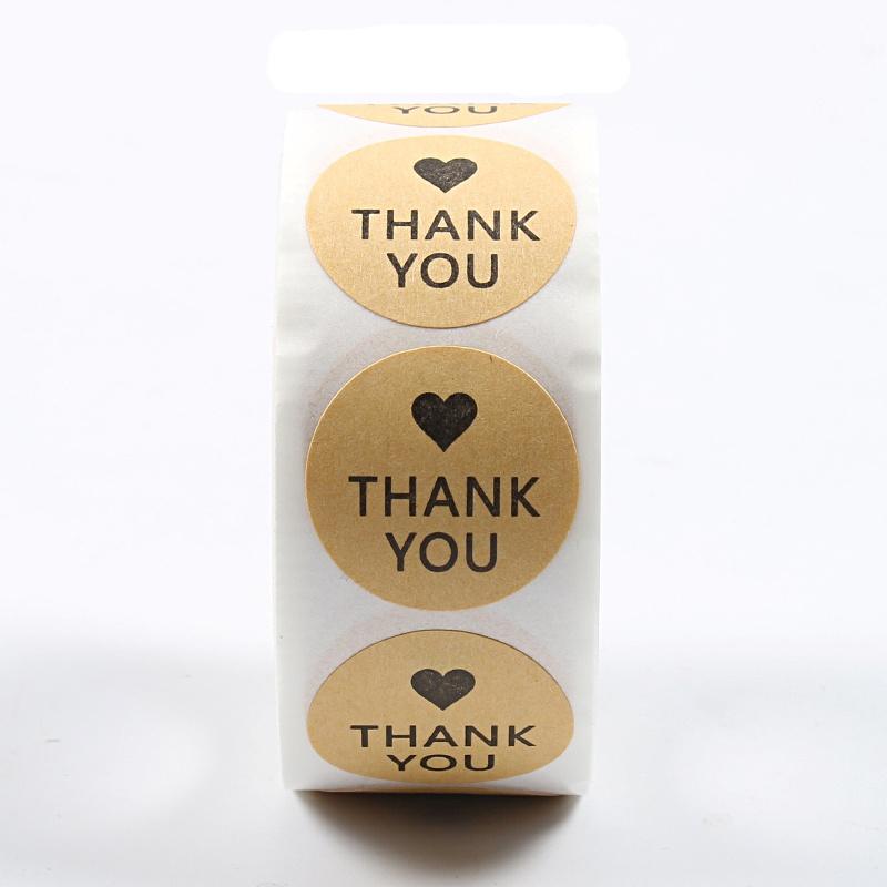 "Thank You" Business Stickers (500pcs or 100pcs)