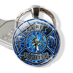 Metal/Glass Fire Fighter Keyring