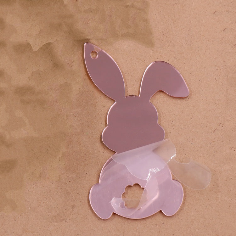 Mirror Acrylic Easter Bunny Blank