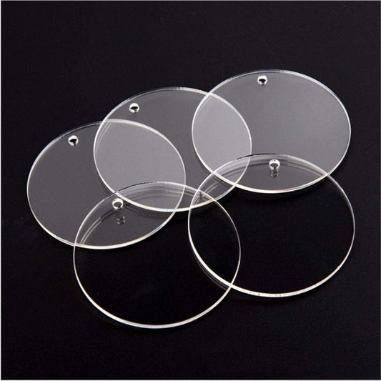 Clear Round/Circle Acrylic Blanks (Great for Keyrings)